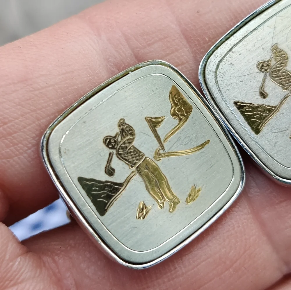 ⛳ Vintage golf cuff links